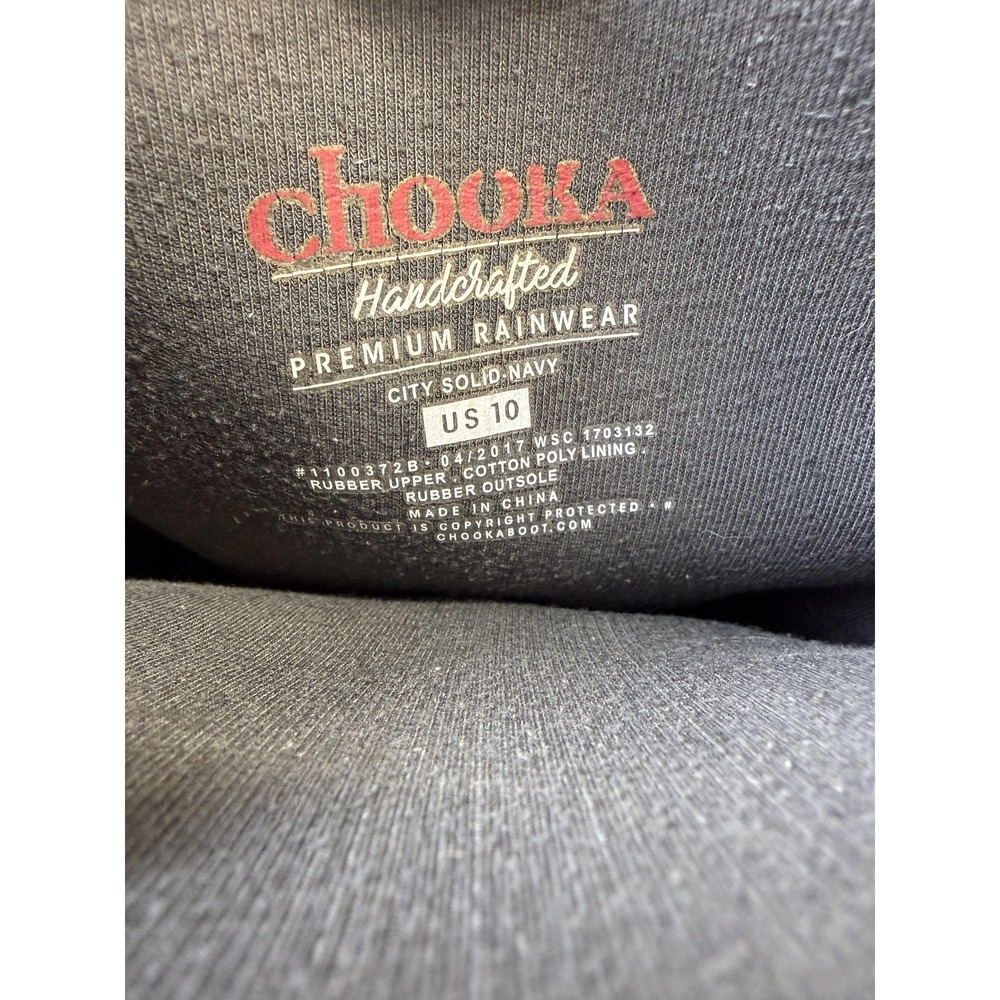 Chooka Boots Womens Size 10 Navy City Solid Rain Mid Calf Rubber Waterproof - Picture 13 of 14